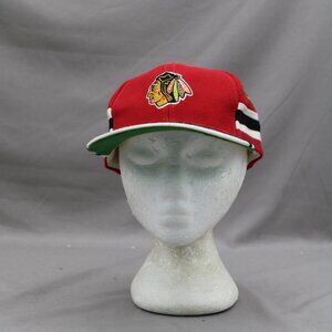 Chicago Blackhawks Hat (VTG) - All Over Graphics by Twins -Adult Snapback (NWOT)